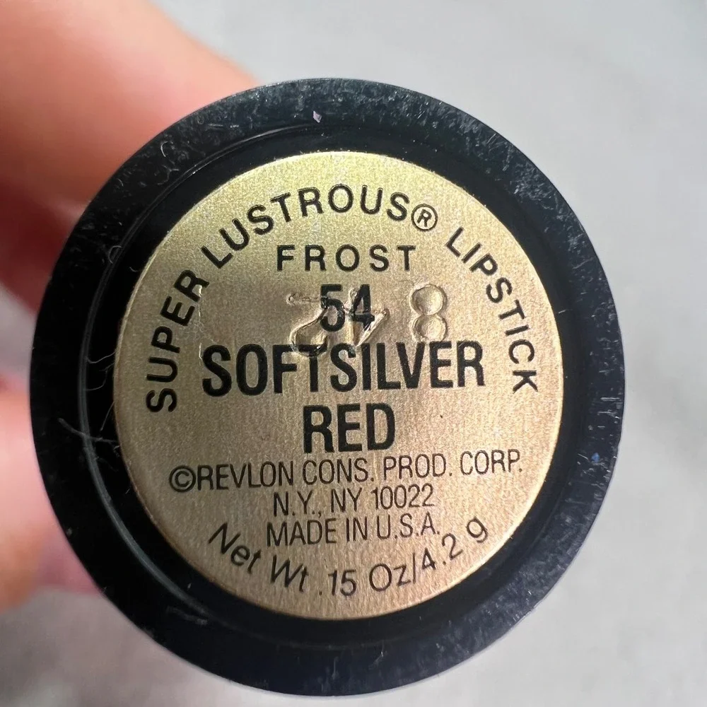 Revlon Softsilver Red Frost 54 Super Lustrous Lipstick Y2K Vintage Discontinued